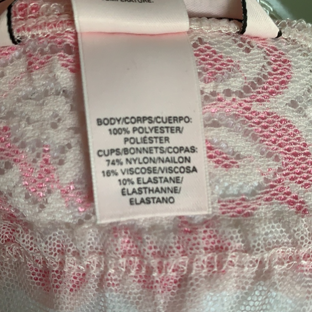 VICTORIA’S SECRET Sexy Pink Lace Halter Babydoll - Picture 7 of 8